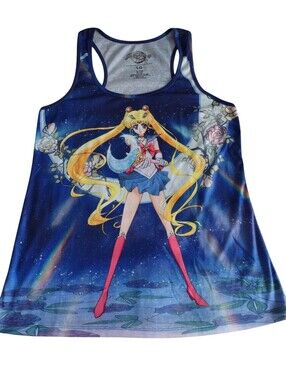 Sailor Moon Large Blue Racer Back Tank Top